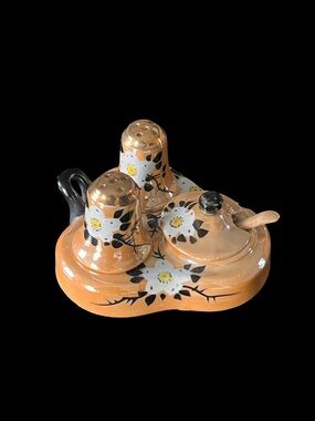 1930’s Japanese Tashiro Shoten Miniature lusterware condiment set